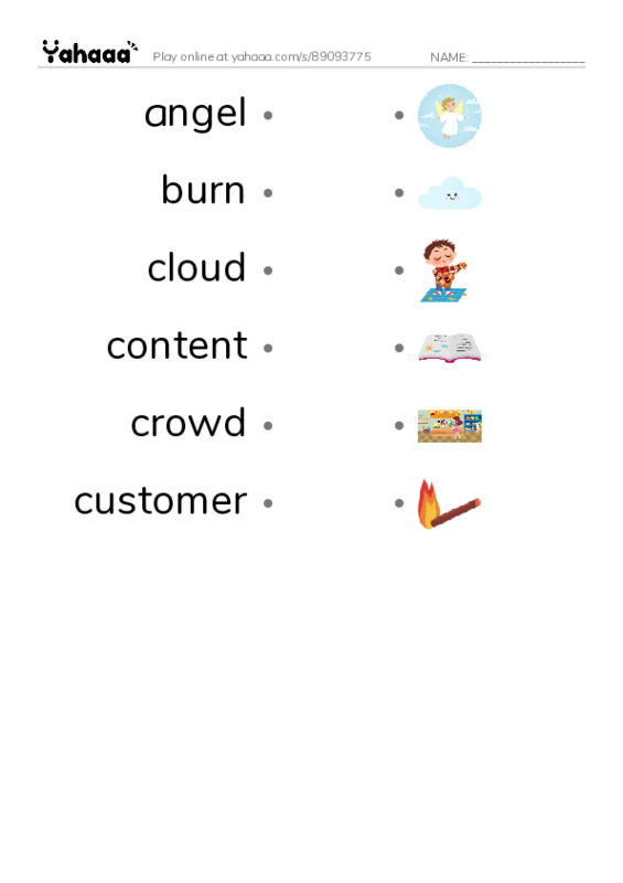 Common Nouns in English: startups 1 PDF link match words worksheet