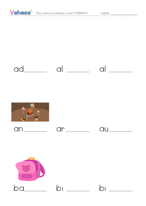 Common Nouns in English: algorithms 1 PDF worksheet to fill in words gaps