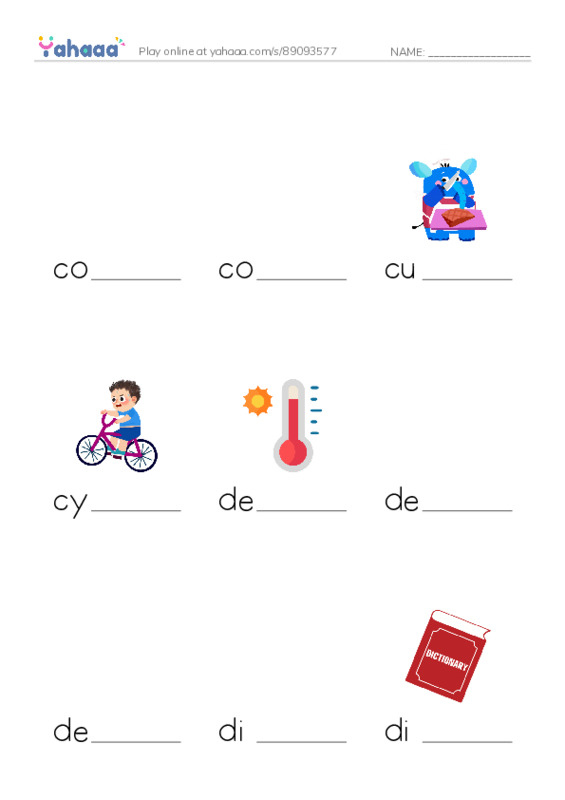 Common Nouns in English: algorithms 3 PDF worksheet to fill in words gaps