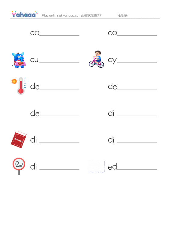 Common Nouns in English: algorithms 3 PDF worksheet writing row