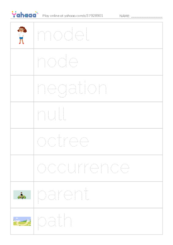 Common Nouns in English: algorithms 6 PDF one column image words