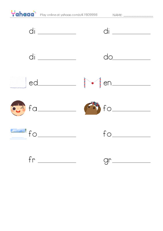 Common Nouns in English: geometry 3 PDF worksheet writing row