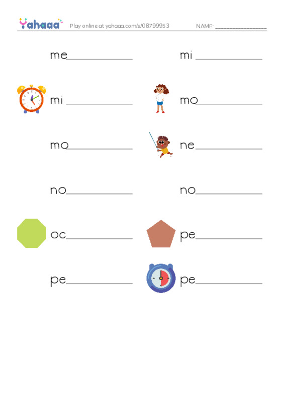 Common Nouns in English: geometry 5 PDF worksheet writing row