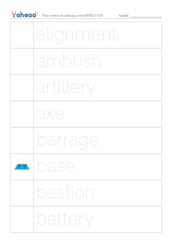 Common Nouns in English: military army 1 PDF one column image words