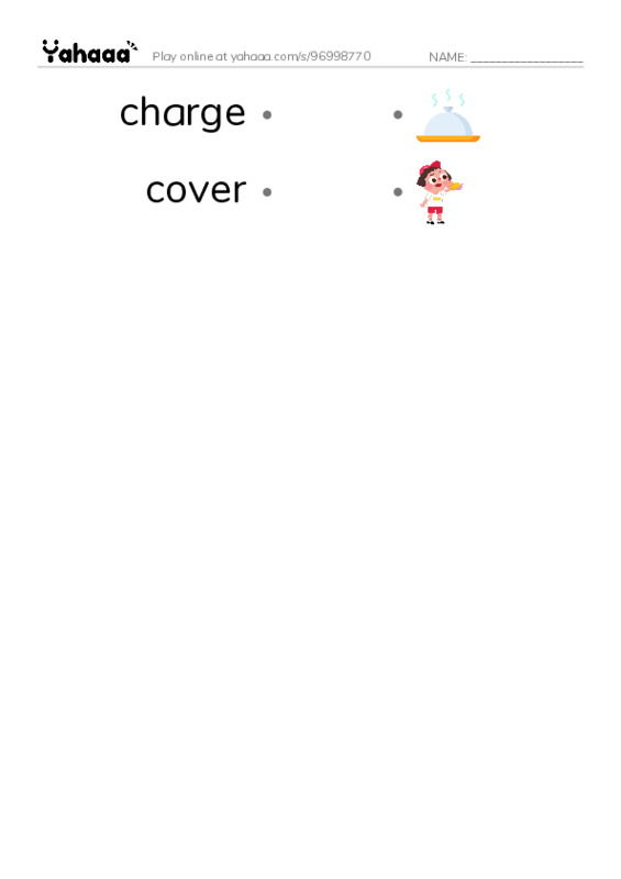 Common Nouns in English: military army 2 PDF link match words worksheet