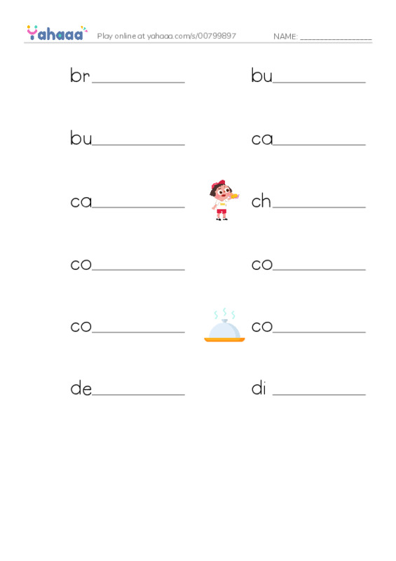 Common Nouns in English: military army 2 PDF worksheet writing row