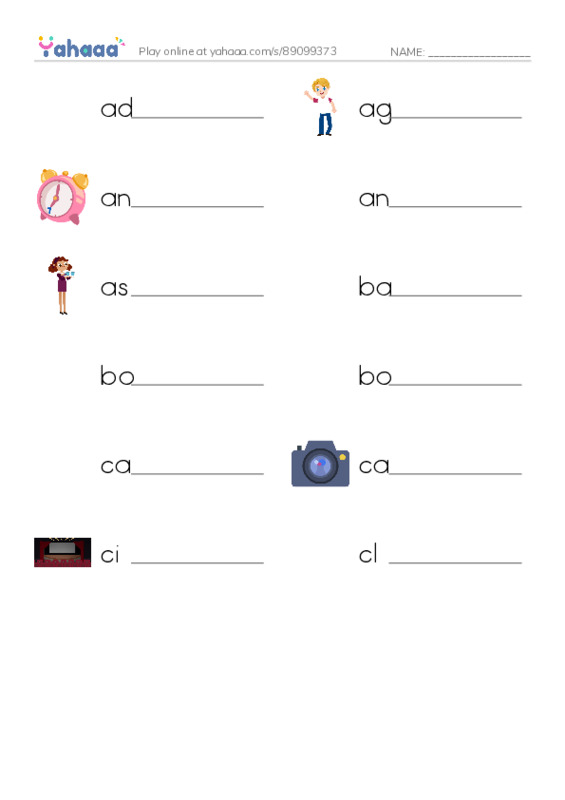 Common Nouns in English: filmmaking 1 PDF worksheet writing row