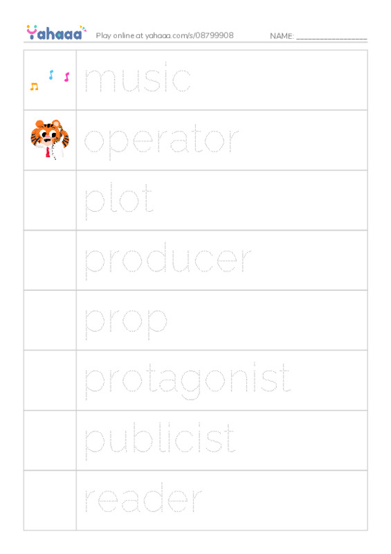 Common Nouns in English: filmmaking 4 PDF one column image words