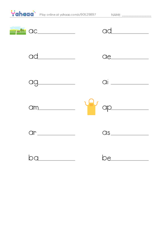 Common Nouns in English: construction 1 PDF worksheet writing row