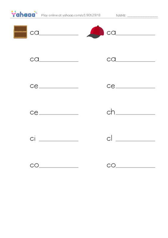 Common Nouns in English: construction 3 PDF worksheet writing row