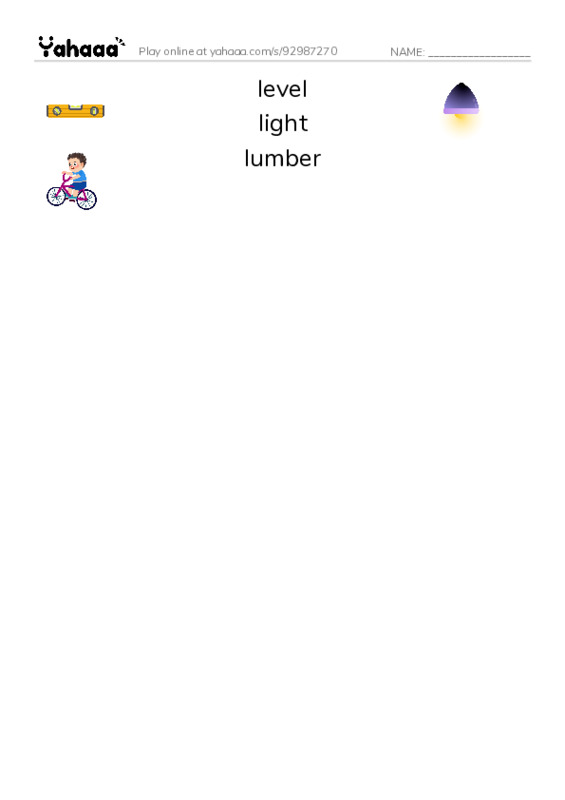 Common Nouns in English: construction 9 PDF three columns match words