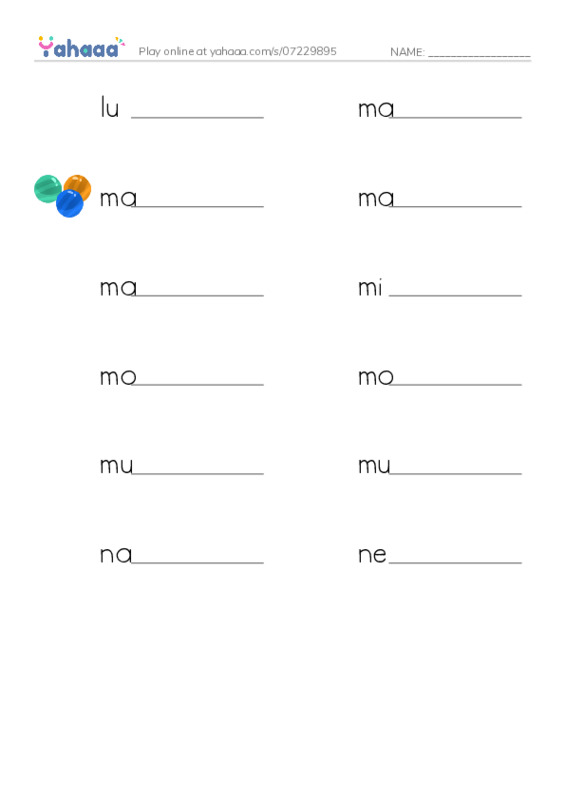 Common Nouns in English: construction 10 PDF worksheet writing row