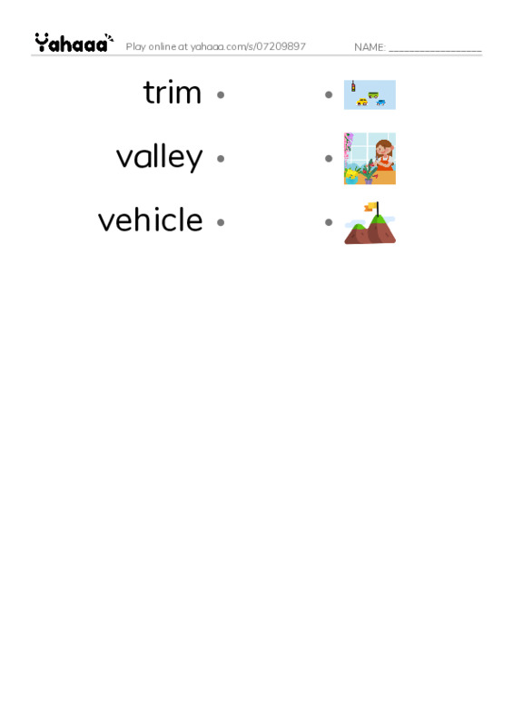 Common Nouns in English: construction 19 PDF link match words worksheet