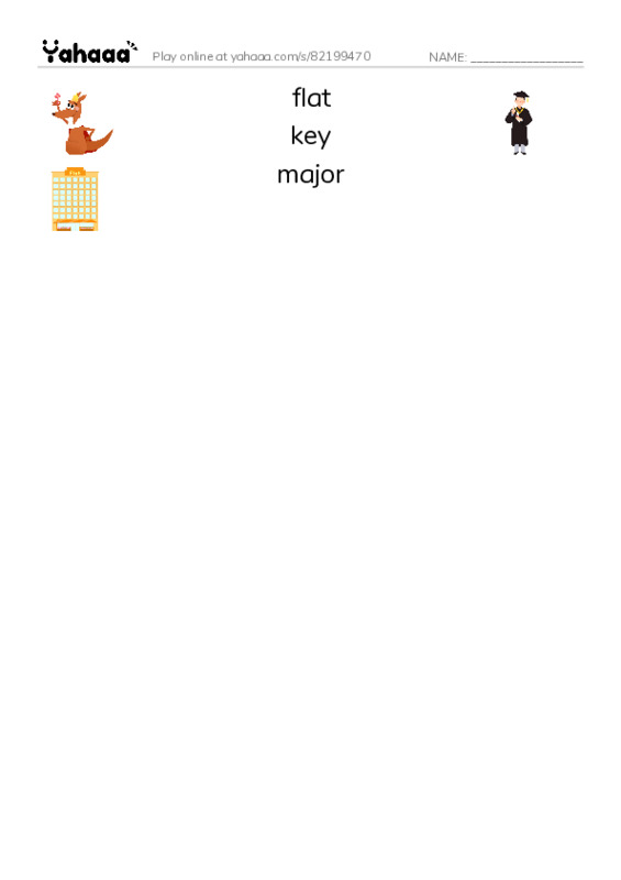 Common Nouns in English: music theory 2 PDF three columns match words