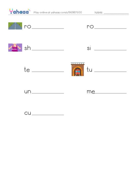 Common Nouns in English: driving 3 PDF worksheet writing row