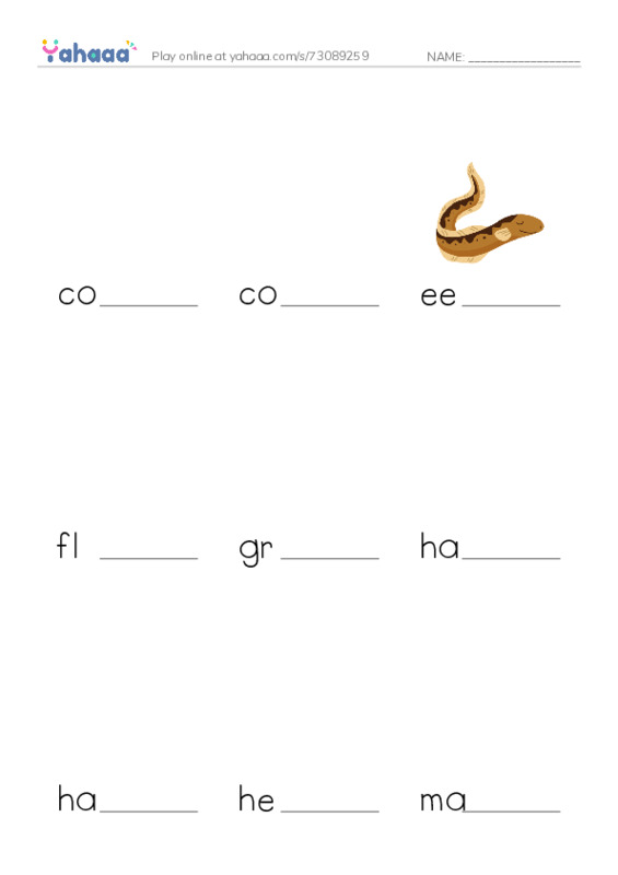 Common Nouns in English: fish 2 PDF worksheet to fill in words gaps