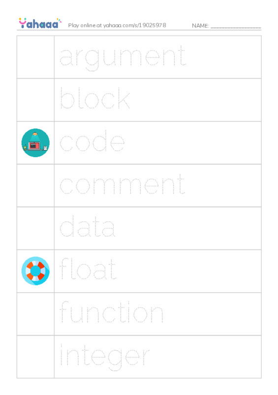 Common Nouns in English: coding 1 PDF one column image words