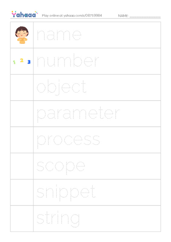 Common Nouns in English: coding 2 PDF one column image words