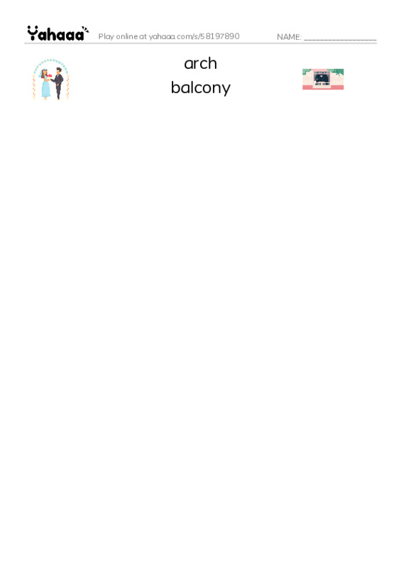 Common Nouns in English: architecture 1 PDF three columns match words