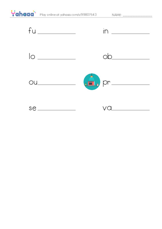 Common Nouns in English: software 2 PDF worksheet writing row