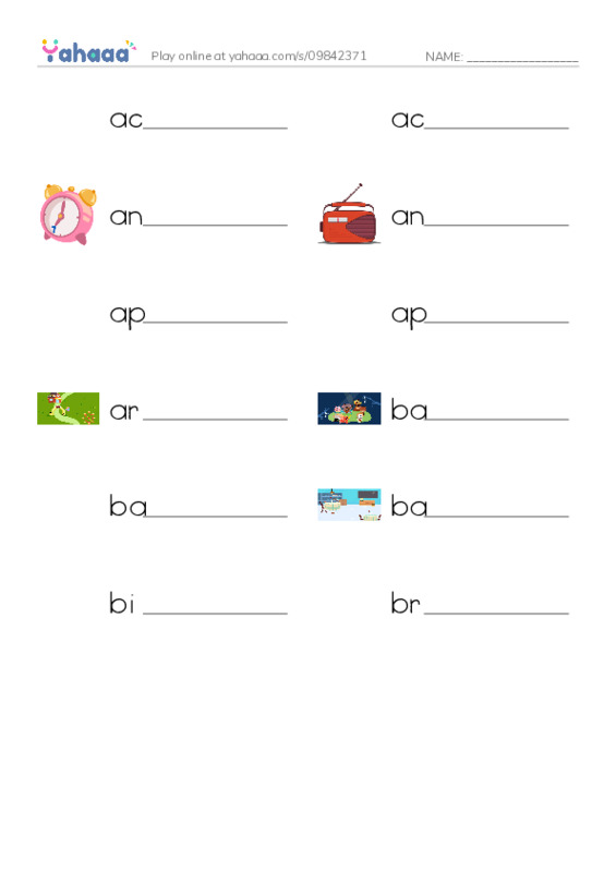 Common Nouns in English: phones 1 PDF worksheet writing row