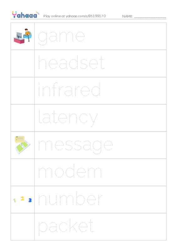 Common Nouns in English: phones 3 PDF one column image words