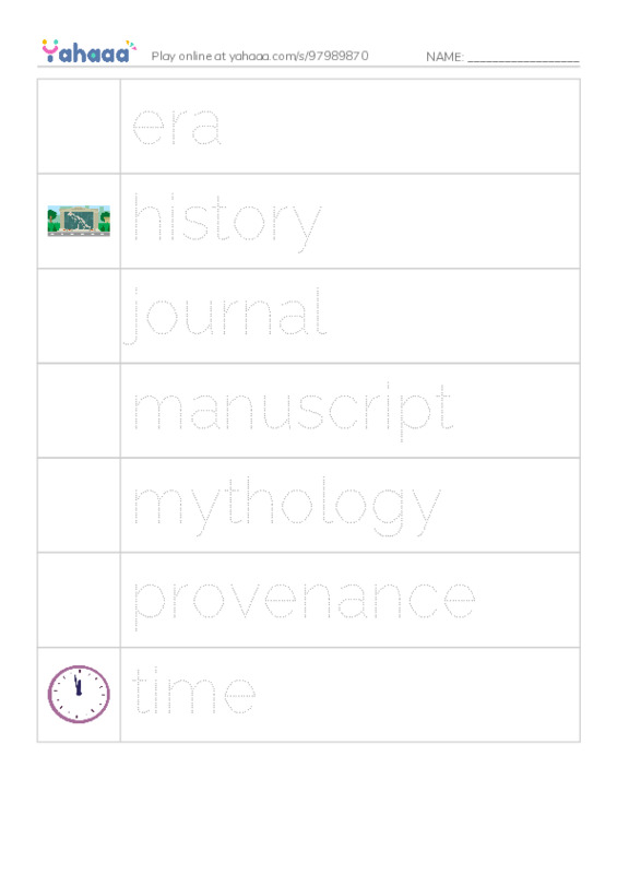 Common Nouns in English: history 2 PDF one column image words