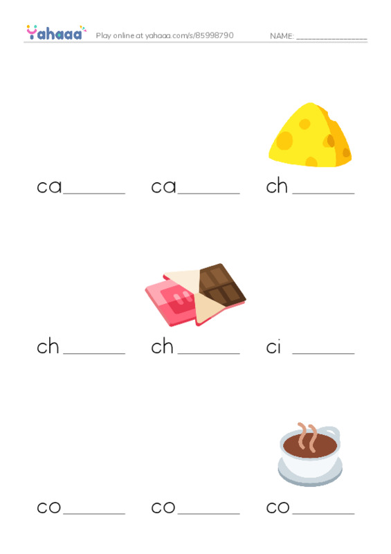 Common Nouns in English: food 2 PDF worksheet to fill in words gaps