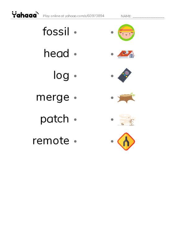 Common Nouns in English: vcs 2 PDF link match words worksheet