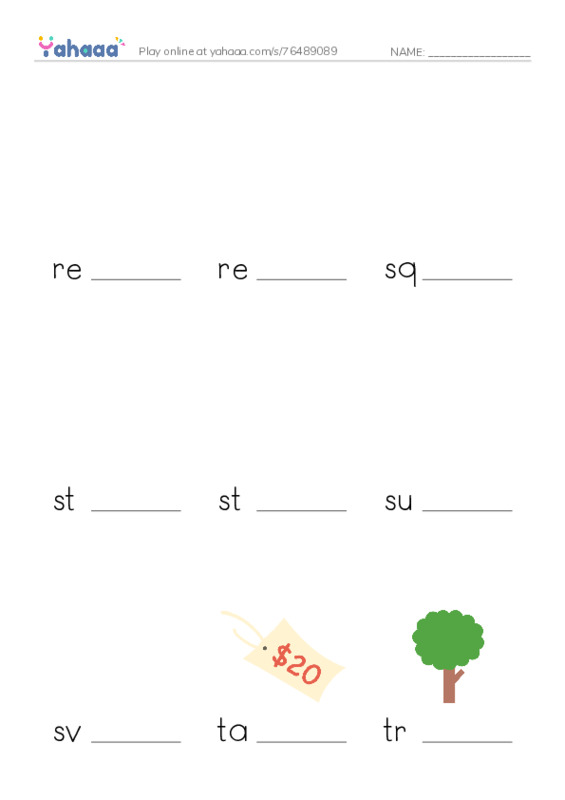 Common Nouns in English: vcs 3 PDF worksheet to fill in words gaps