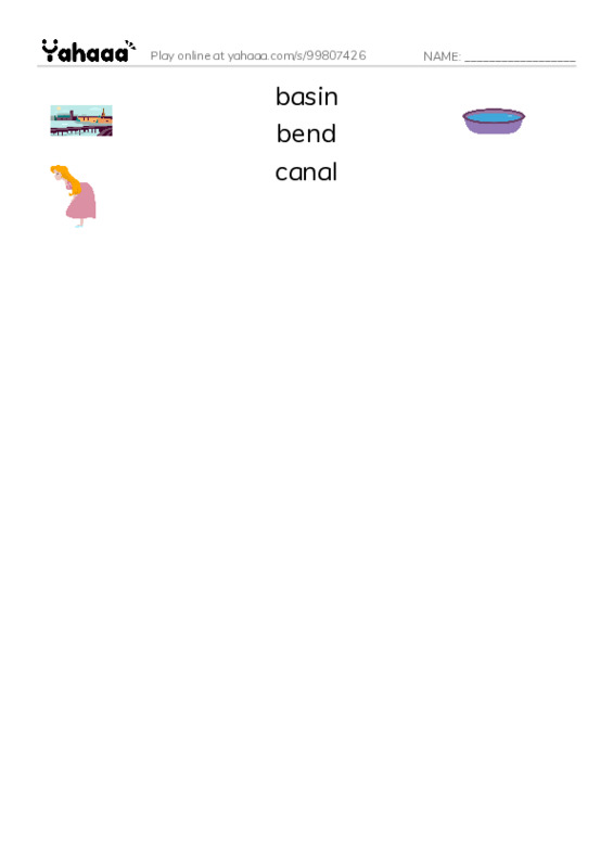 Common Nouns in English: water 1 PDF three columns match words