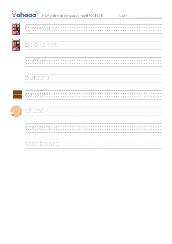 Common Nouns in English: storage 1 PDF write between the lines worksheet