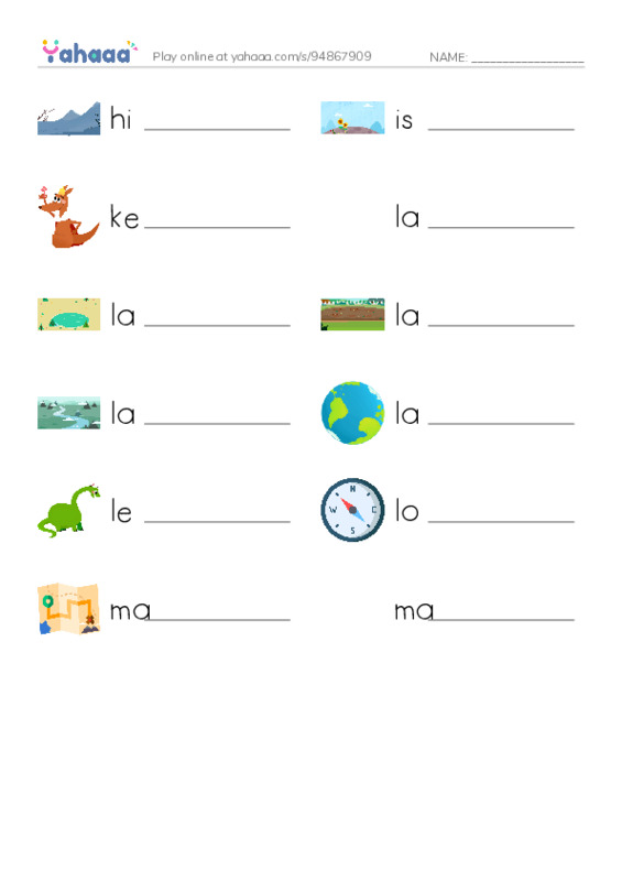 Common Nouns in English: Topology PDF worksheet writing row