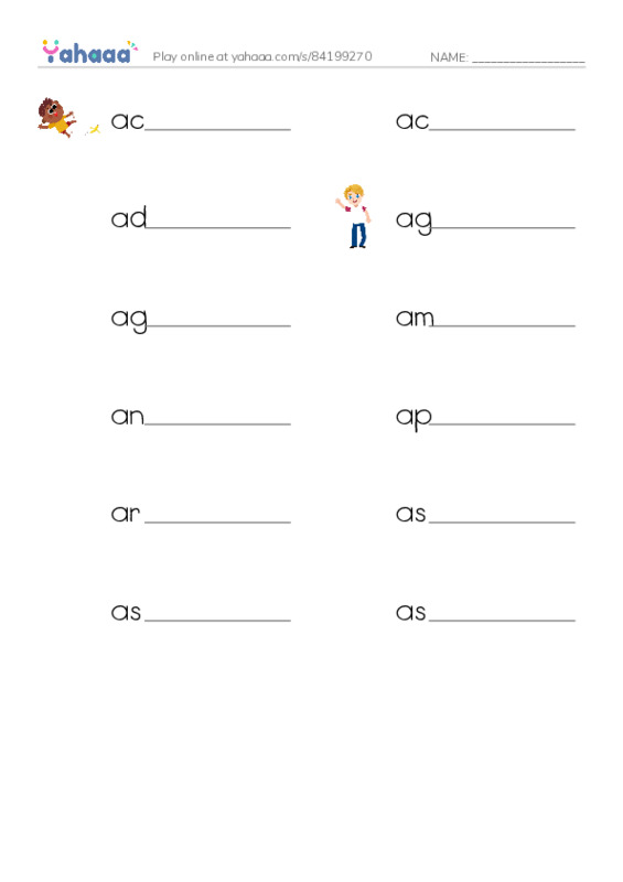 Common Nouns in English: insurance 1 PDF worksheet writing row
