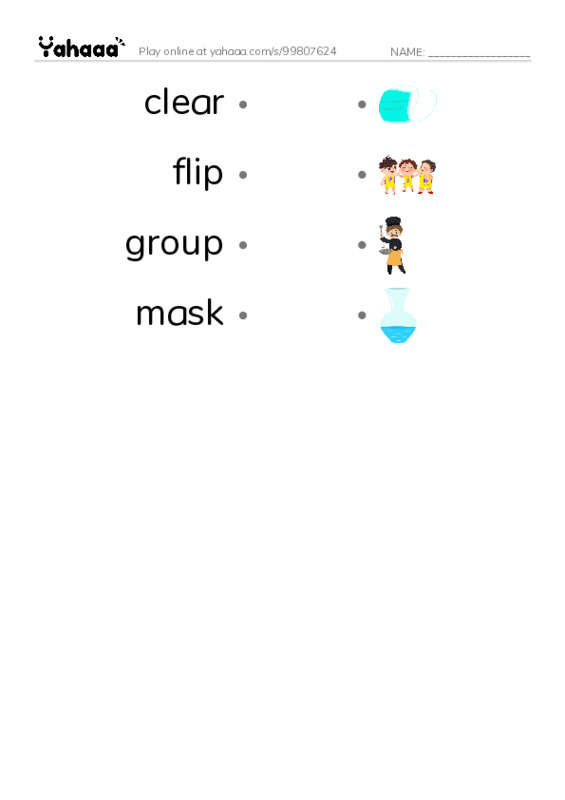 Common Verbs in English: graphics 1 PDF link match words worksheet