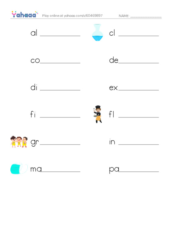 Common Verbs in English: graphics 1 PDF worksheet writing row