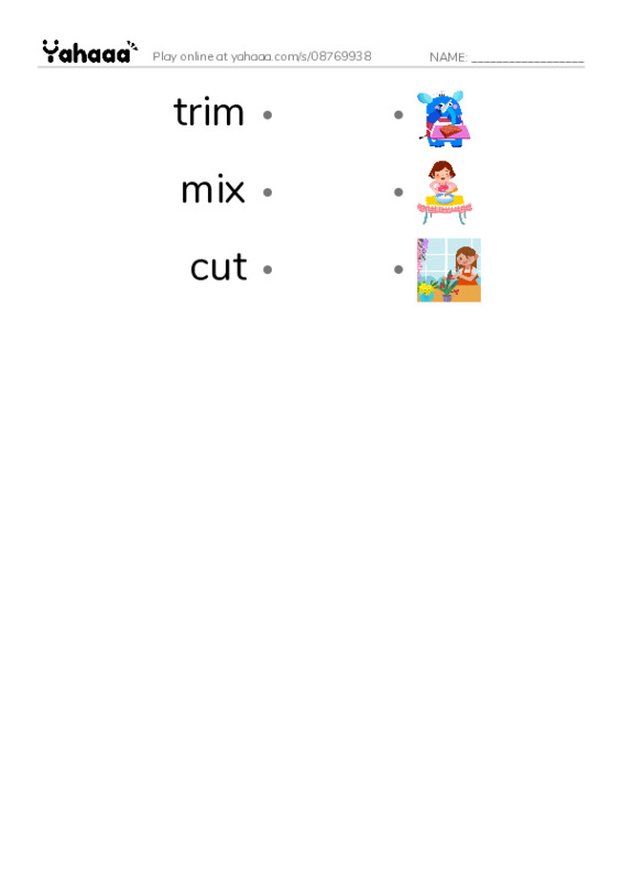 Common Verbs in English: music production 4 PDF link match words worksheet