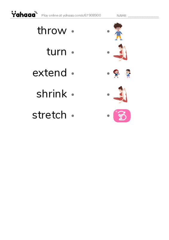 Common Verbs in English: manipulation 3 PDF link match words worksheet