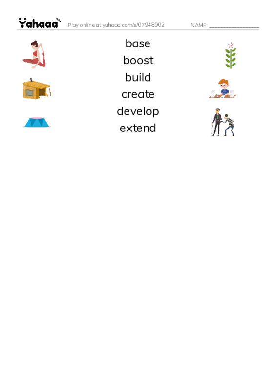 Common Verbs in English: creation 1 PDF three columns match words