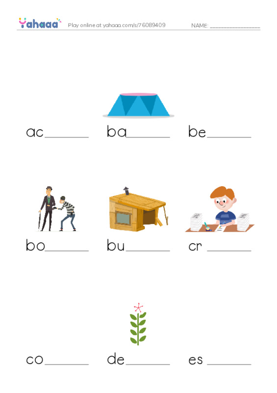 Common Verbs in English: creation 1 PDF worksheet to fill in words gaps