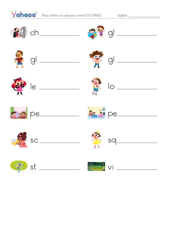 Common Verbs in English: look 1 PDF worksheet writing row
