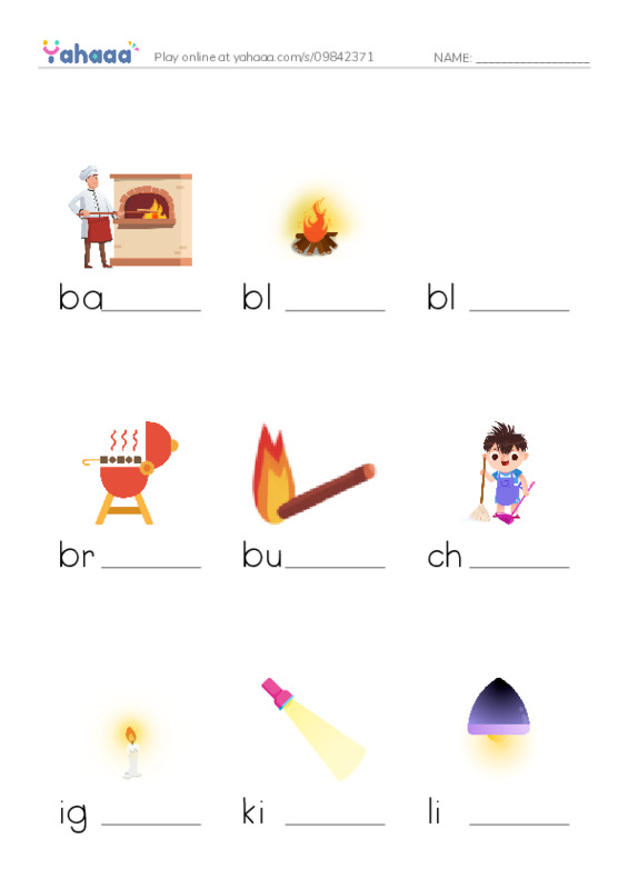 Common Verbs in English: fire 1 PDF worksheet to fill in words gaps