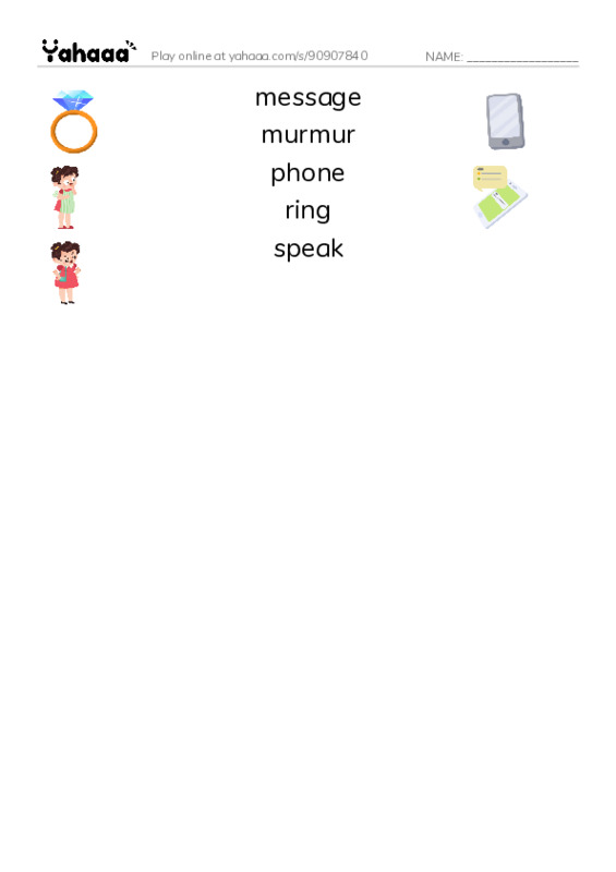 Common Verbs in English: communication 2 PDF three columns match words