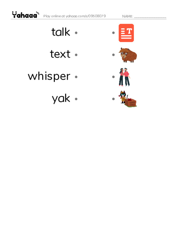 Common Verbs in English: communication 3 PDF link match words worksheet