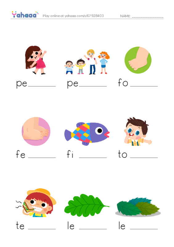 Singular and Plural Words1 PDF worksheet to fill in words gaps