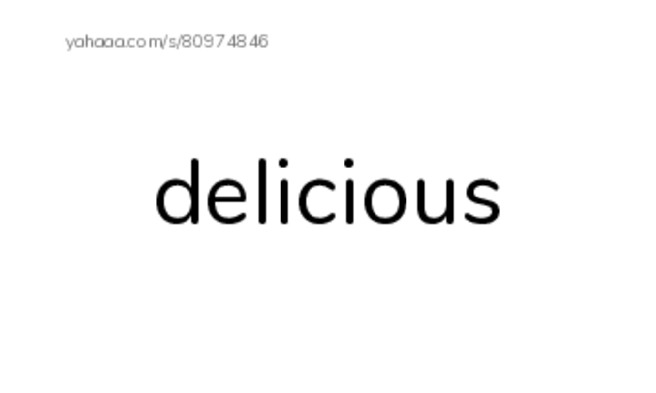 How to say Delicious PDF index cards word only
