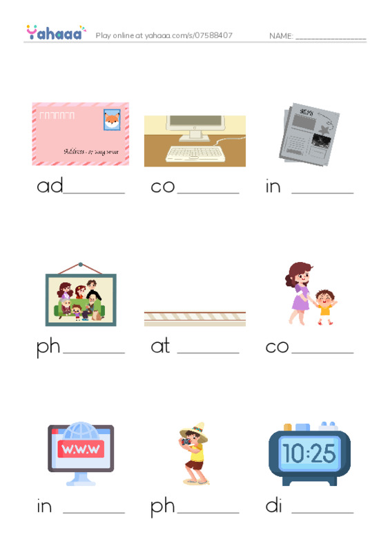 KET Vocabulary: Communication and Technology PDF worksheet to fill in words gaps