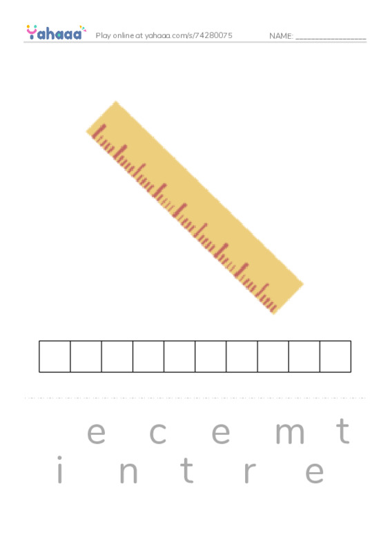 KET Vocabulary: Measurements PDF word puzzles worksheet