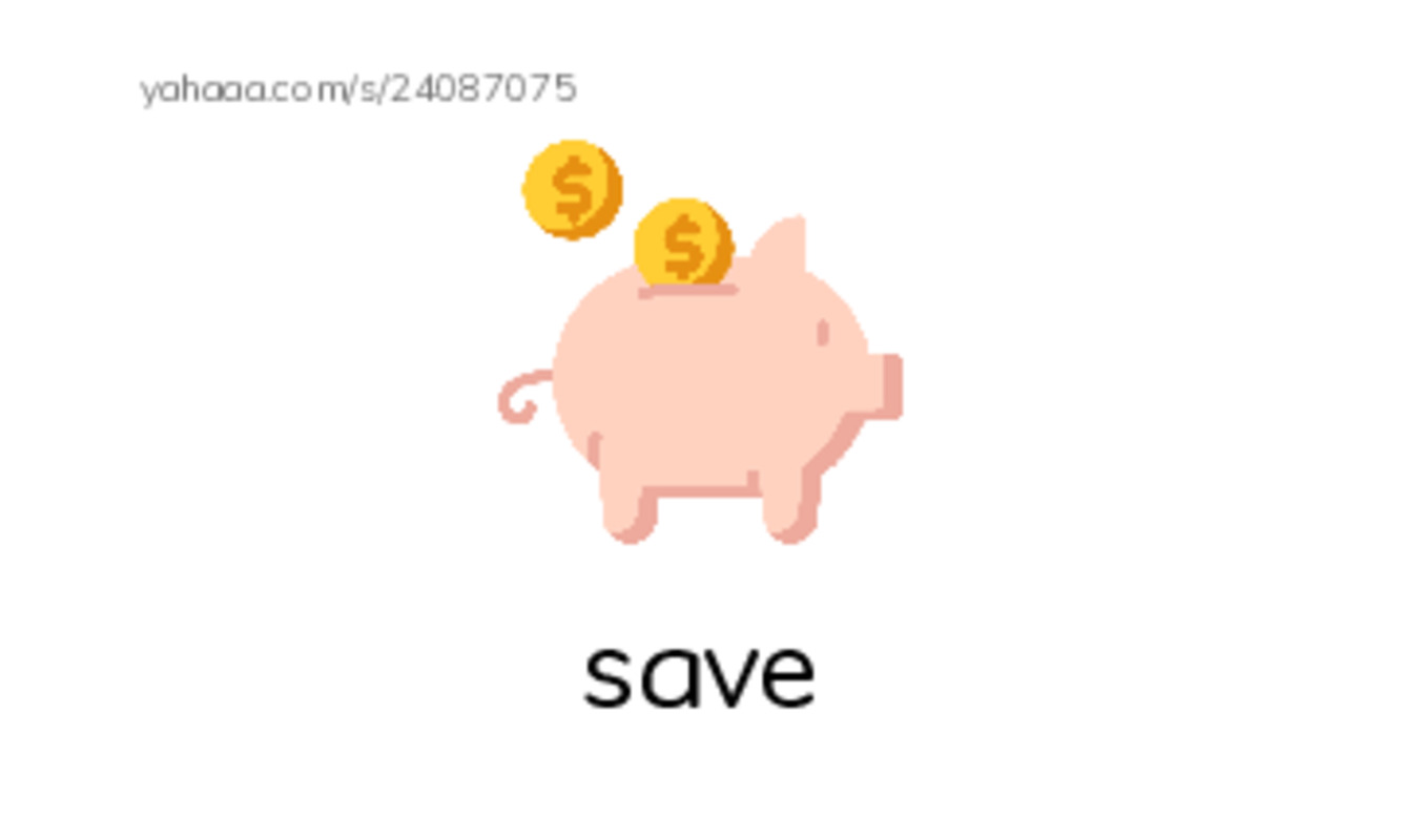 RAZ Vocabulary A: I Save Money PDF index cards with images