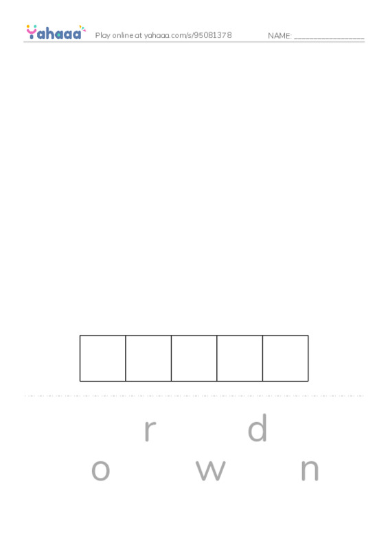 RAZ Vocabulary A: I See My Colors PDF word puzzles worksheet